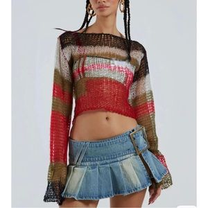 LUDLOW DENIM MICRO MINI SKIRT